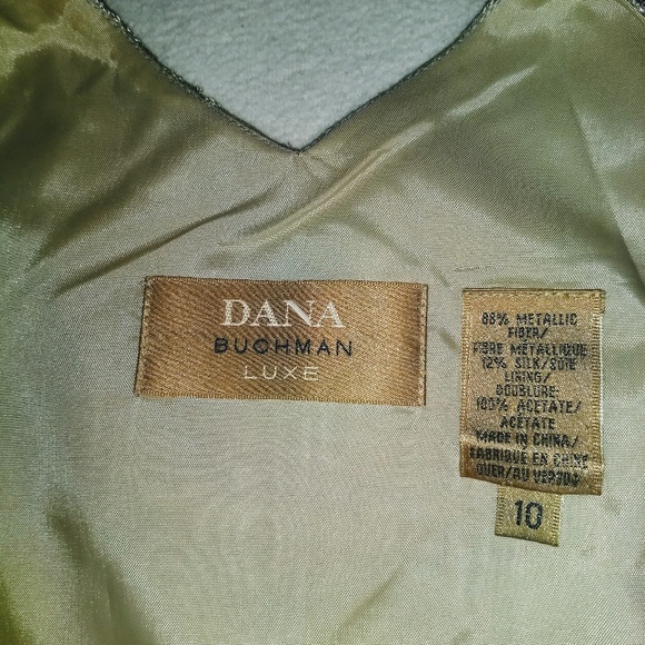 Dana Buchman Luxe evening silver tank top - Picture 3 of 8